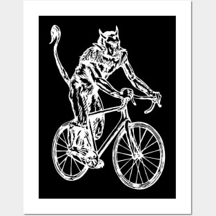 SEEMBO Devil Cycling Bicycle Bicycling Biker Biking Fun Bike Posters and Art